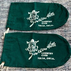 Vintage Southern Hills Country Club Green Shoe Bags